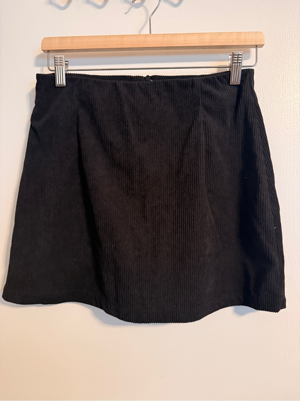 Black Corduroy A-Line Women’s Skirt